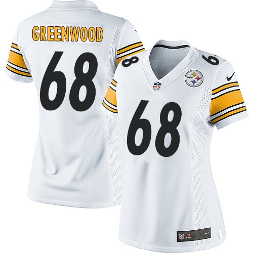 Women's Elite L.C. Greenwood Nike Jersey White Road - #68 NFL Pittsburgh Steelers